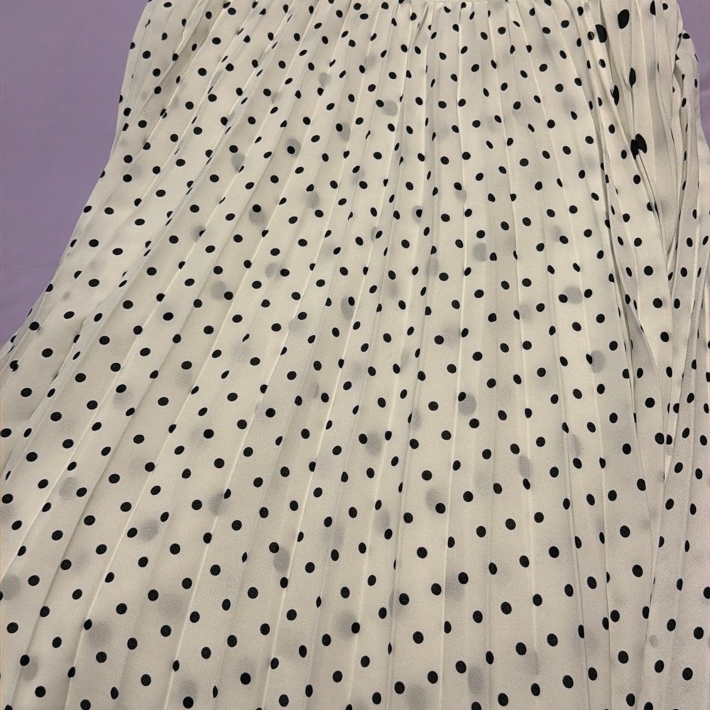 Banana Republic White and Black Polka Dot High Low Dress - Picture 2 of 4